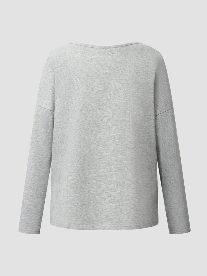 Normal Lässige Shirts & Blusen mit Rundhals