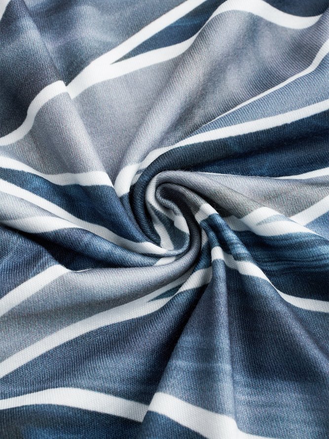 Baumwollgemisch Geometrisch Lässig Shirts & Blusen