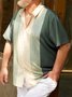 Herren Farbblock Atmungsaktive Bowling-Shirts mit Streifen