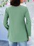 Damen Bluse Shirts Lässig Unifarben Frühling Karree-Ausschnitt Täglich Langarm