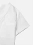 Unifarben V-Ausschnitt Lässig Leinenmischung Bluse