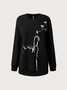 Lässig Löwenzahn Weit Sweatshirt