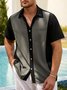 Hawaiische Retro Herren Lässig Kurzarm Bluse