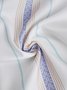 Geometrisch Streifen Print Revers Langarm Bluse