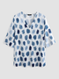 Lässig Geometrisch Regelmäßige Passform Kurzarm Blusen & Shirts