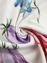 Damen Botanisch Geblümt Entwurf Weit Urlaub Kleid