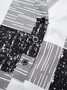 Lässig Kariert Herbst Polyester V-Ausschnitt Leicht Täglich 3/4 Ärmel H-Linie Bluse für Damen