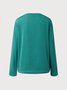Damen Lässig Unifarben Herbst Täglich Jersey Pullover Rundhals Regelmäßig Regelmäßig T-Shirt