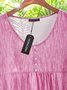 Damen Unifarben Kurzarm T-Shirts T-Shirt V-Ausschnitt Urlaub Sommer Tunika Oberteile