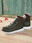 Retro Leder Weich Sohle Bequem Leicht Rund Stiefelette