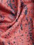 Paisley Kurzarm Print Baumwollmischung Rundhals Retro Sommer Rot Bluse Bedrucken