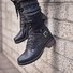 Damen Bequem Outdoor Stiefelette Lässig Reißverschluss Stiefelette