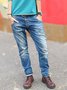 Button Down Taschen Denim Hosen Jean