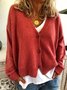 Damen Lässig Blusen&Shirts Tunika Pullover Strickjacke