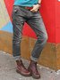 Button Down Taschen Denim Hosen Jean