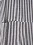 JFN Cotton & Linen Vintage Black Gray Stripes Casual Jumpsuits