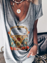 Leinen Weit Kurzarm Bluse