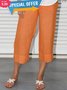 Große Größen Elastische Taille Unifarben Kurz Hosen