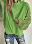 Damen Große Größen Pullover Rollkragen Stricken Blusen & Shirts