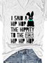 Damen Buchstabe Kurzarm T-Shirts T-Shirt V-Ausschnitt Lässig Sommer Oberteile