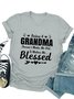 Damen Kurzarm T-Shirts T-Shirt Sommer Buchstabe Baumwollmischung Rundhals Ausgehen Lässig Oberteile