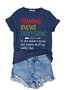 Damen Kurzarm T-Shirts T-Shirt Sommer Buchstabe Baumwolle Rundhals Ausgehen Lässig Oberteile