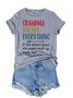 Damen Kurzarm T-Shirts T-Shirt Sommer Buchstabe Baumwolle Rundhals Ausgehen Lässig Oberteile