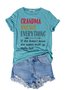 Damen Kurzarm T-Shirts T-Shirt Sommer Buchstabe Baumwolle Rundhals Ausgehen Lässig Oberteile