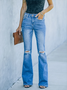 Unifarben Lässig Denim Jeans