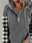 Lässiger Baumwollgemischer Kapuzenpullover