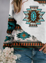 Langarm Ethnisch Lässig Sweatshirts