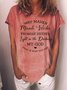 Damen Langarm T-Shirts T-Shirt Frühling/Herbst Buchstabe Baumwollmischung Rundhals Ausgehen Lässig Oberteile