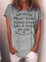 Damen Langarm T-Shirts T-Shirt Frühling/Herbst Buchstabe Baumwollmischung Rundhals Ausgehen Lässig Oberteile