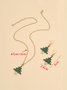 Weihnachtsbaum Einfache Ohrringe & Halskette