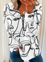 Rundhals Baumwollgemisch Sweatshirt