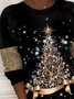 Weihnachten Rundhals Baumwollgemisch Sweatshirts