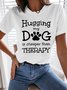 Damen Buchstabe Kurzarm T-Shirts T-Shirt Rundhals Lässig Sommer Oberteile