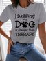 Damen Buchstabe Kurzarm T-Shirts T-Shirt Rundhals Lässig Sommer Oberteile