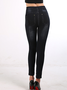 Unifarben Sommer Lässig Leicht Täglich Standard Weit Legging H-Linie Jeans für Damen