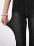 Unifarben Sommer Lässig Leicht Täglich Standard Weit Legging H-Linie Jeans für Damen