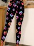 Damen Abstrakt Lässig Alle Jahreszeiten Lang Leggings