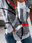 Locker Revers Geometrisch Lässig Blusen & Shirt
