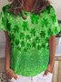Damen Farbverlauf Kurzarm T-Shirts T-Shirt Rundhals Lässig Sommer Oberteile