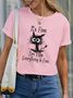 Damen Buchstabe Kurzarm T-Shirts T-Shirt Rundhals Lässig Sommer Oberteile