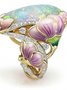 Emaille Opal Angestrichen Ring