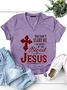 Damen Geometrisch Kurzarm T-Shirts T-Shirt V-Ausschnitt Lässig Sommer Oberteile