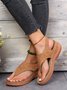 Bestickt Welle Muster Retro Lässig Zehentrenner-Sandalen