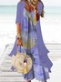 Farbverlauf Chiffon Zweiteiliges Kleid Set für Urlaub