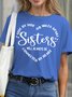 Damen Kurzarm T-Shirts T-Shirt Sommer Buchstabe Rundhals Lässig Oberteile