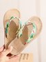 Urlaub Strand Zuhause Schmetterling Frucht Muster Zehentrenner